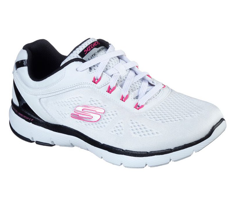 Skechers Flex Appeal 3.0 - Steady - Womens Sneakers Black/Pink [AU-BU8422]